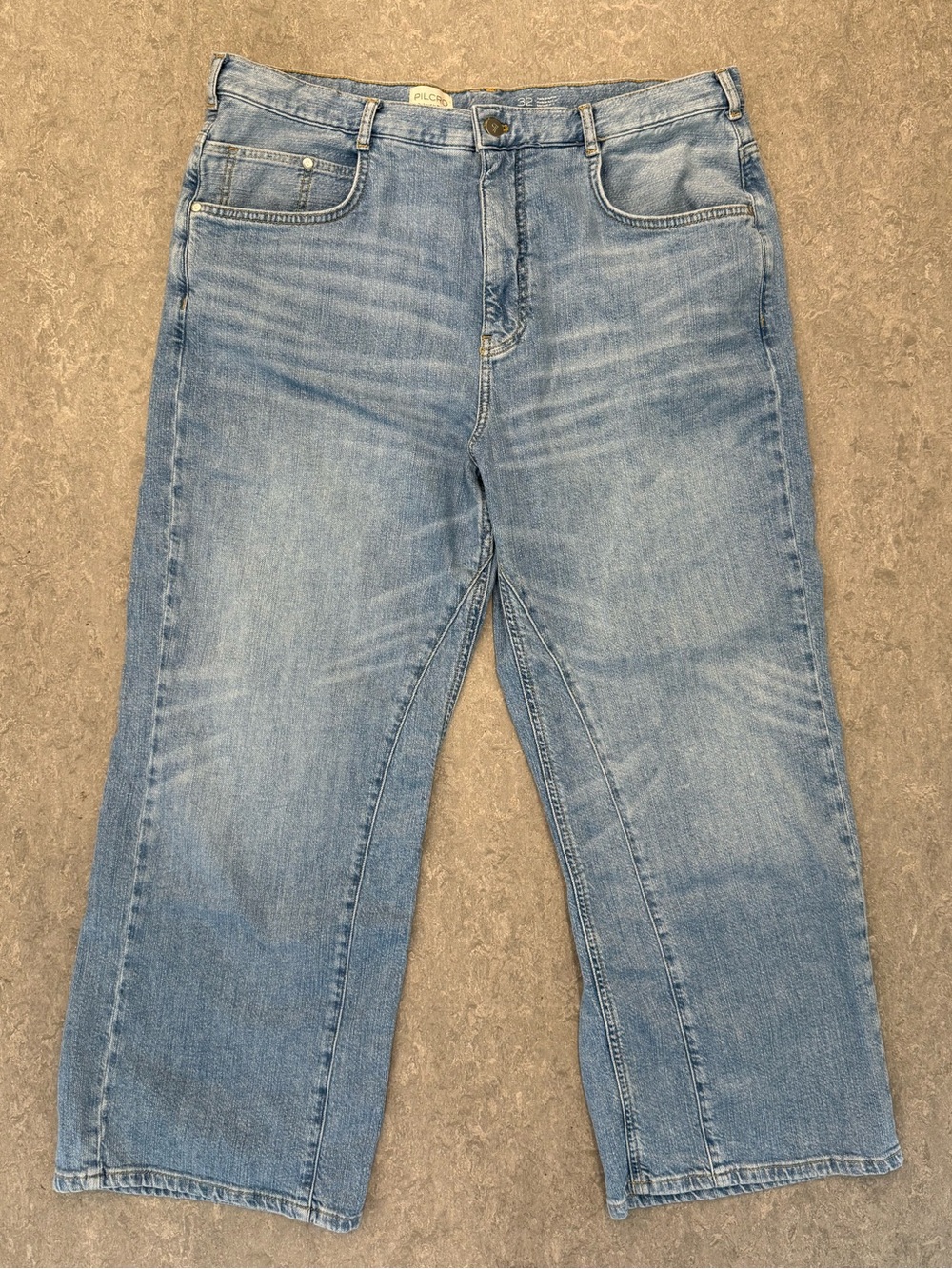 Anthropologie Pilcro Ellis Tapered Barrel Jean Sz 32 Cropped Light Wash - Picture 6 of 14